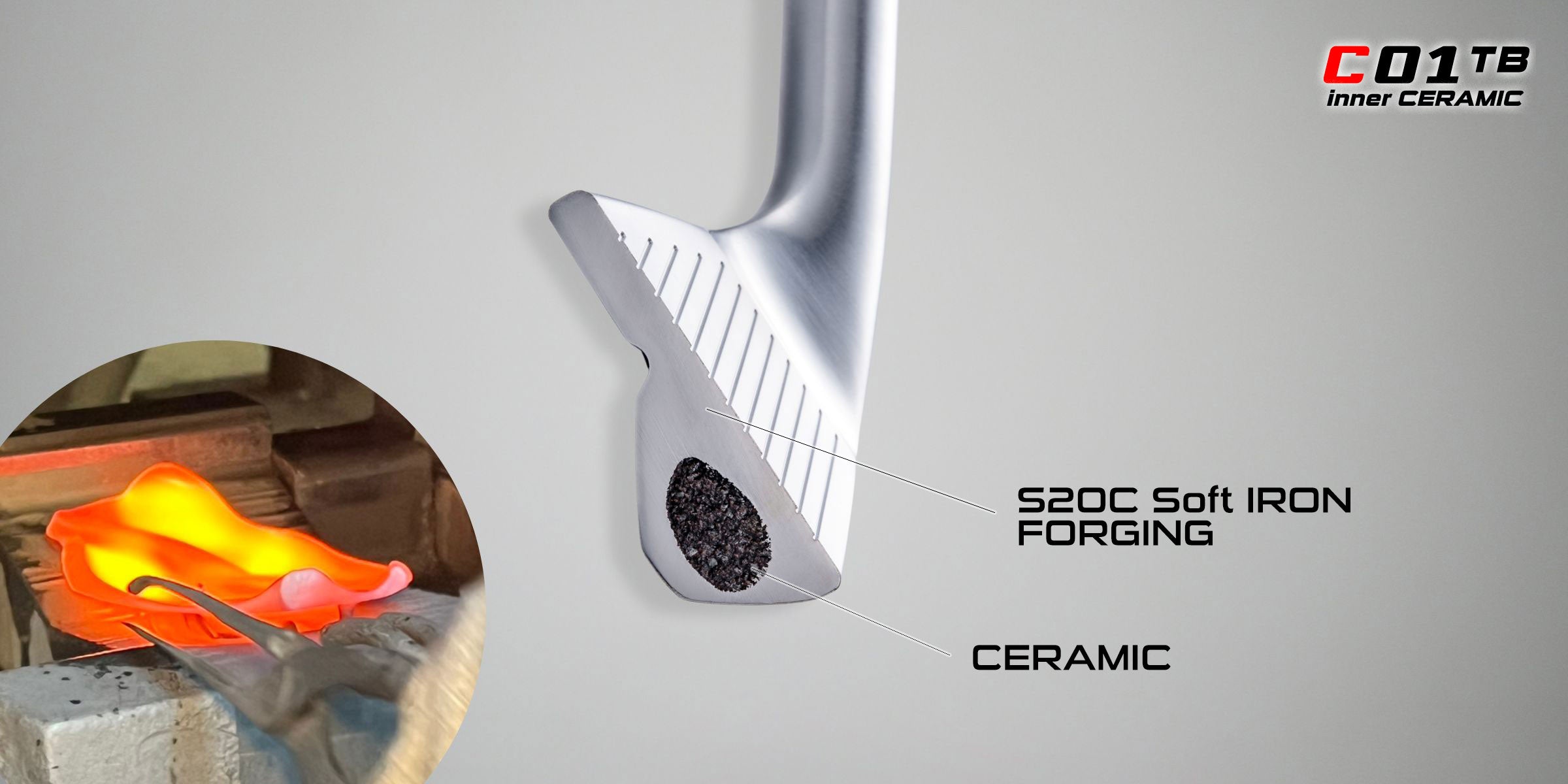 C01TBic, golf club, PROTOCONCEPT Golf, forged irons, ceramic golf irons, golf irons technology