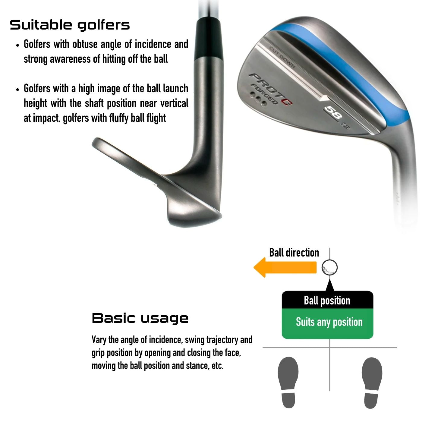 PROTOCONCEPT Golf, Protoconcept Wedge, Golf Wedge, Forged wedge, wedge texhnology